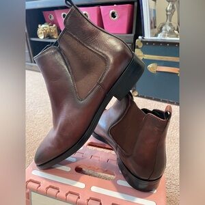 GIFENNSE Brown Lether HandMade Chelsea Ankle Boots size 9.5